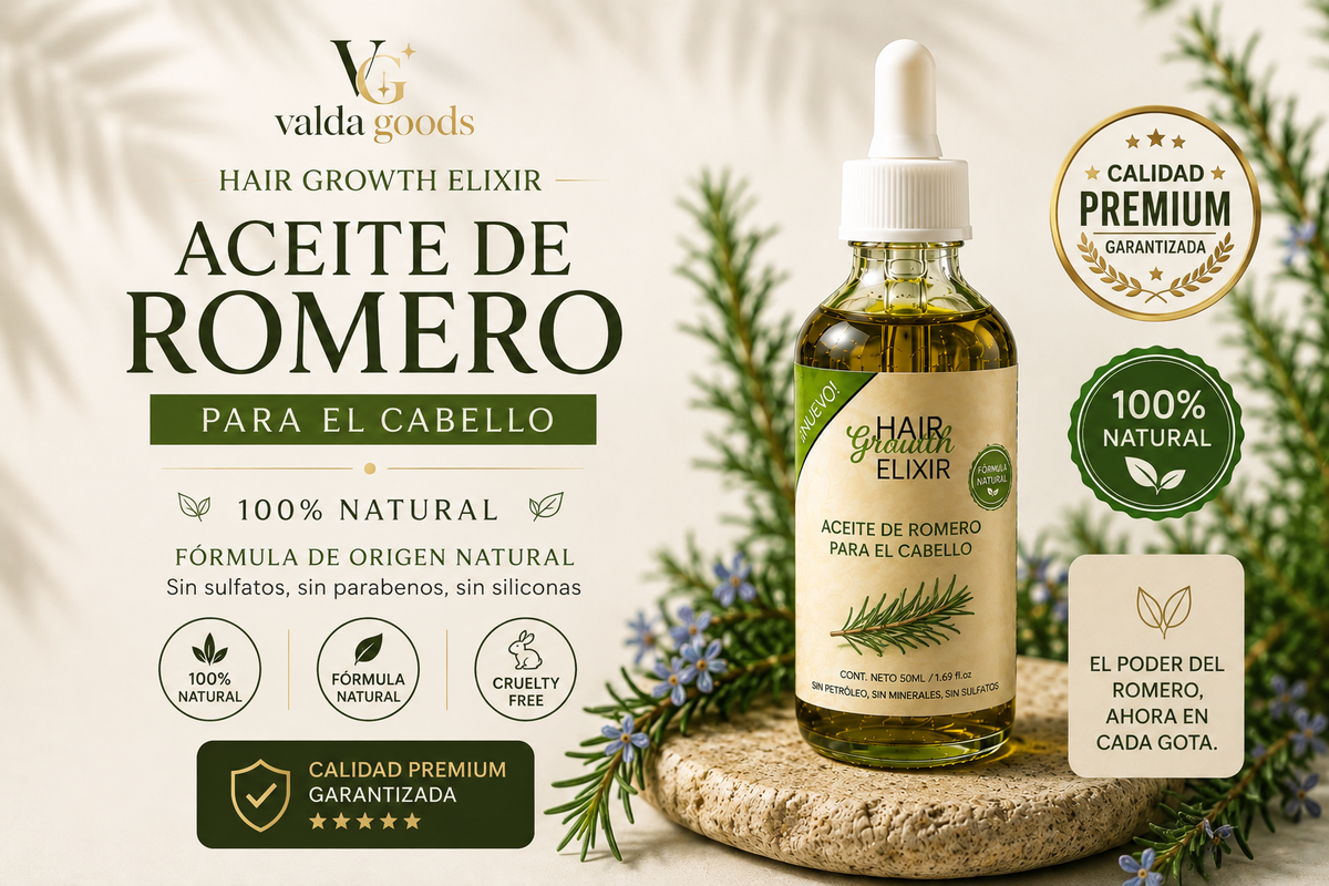 Hair Growth Elixir - Aceite Capilar Romero + Ricino + Biotina