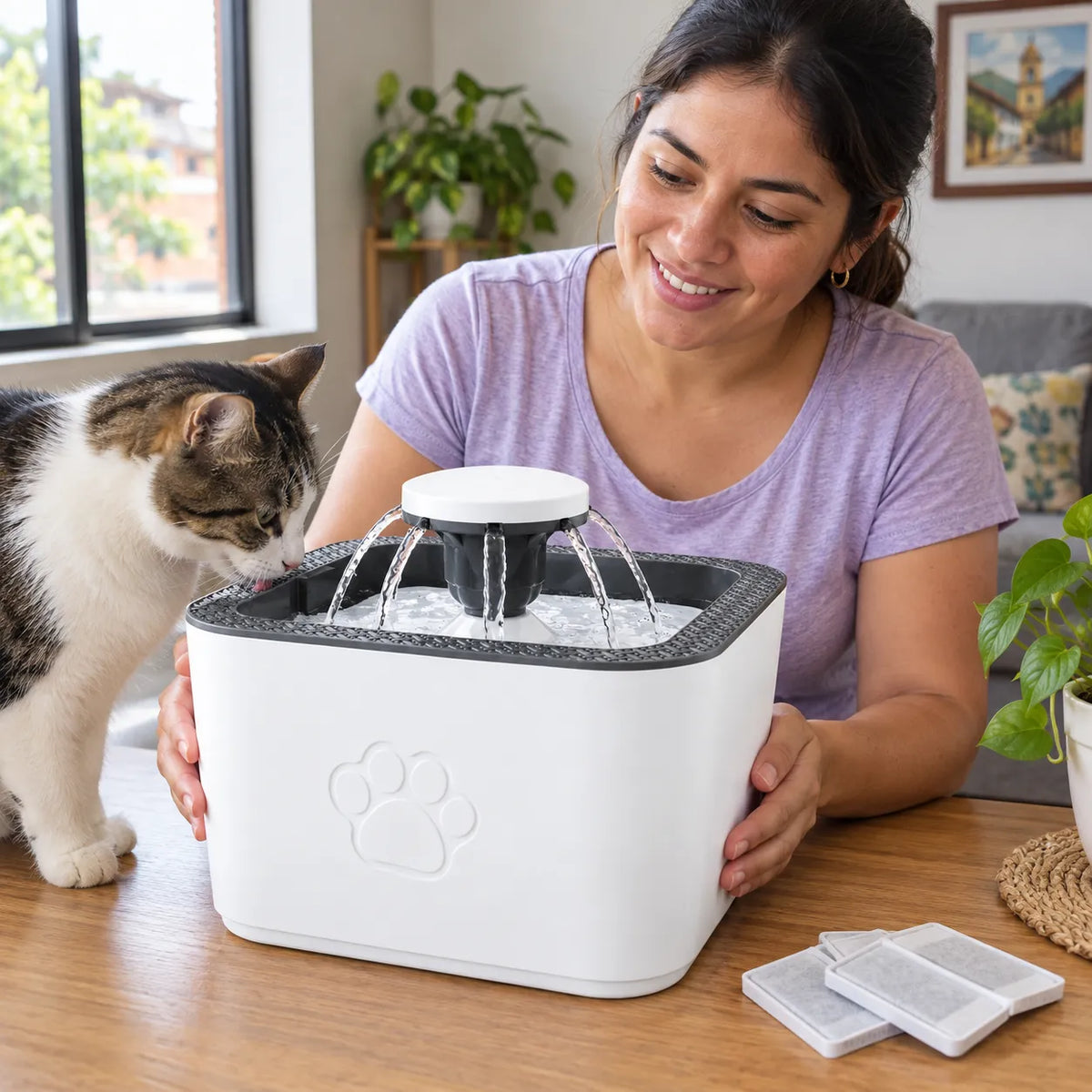 Fuente de Agua para Perros y Gatos